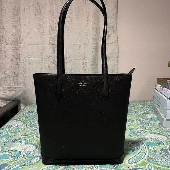 Kate spade hot sale black sparkle tote